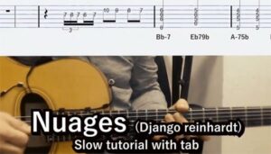 Apprendre Nuages Tablatures guitare jazz manouche